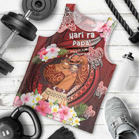 Personalised New Zealand Father's Day Men Tank Top Happy Father And Child DT04 - Polynesian Pride