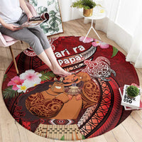 New Zealand Father's Day Round Carpet Happy Father And Child