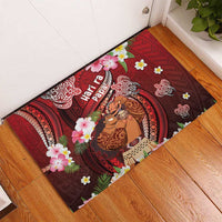 New Zealand Father's Day Rubber Doormat Happy Father And Child DT04 - Polynesian Pride