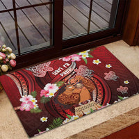 New Zealand Father's Day Rubber Doormat Happy Father And Child DT04 - Polynesian Pride
