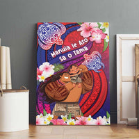 Samoa Father's Day Canvas Wall Art Happy Father And Child DT04 - Polynesian Pride