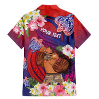 Personalised Samoa Father's Day Family Matching Mermaid Dress and Hawaiian Shirt Happy Father And Child