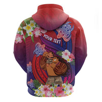 Personalised Samoa Father's Day Hoodie Happy Father And Child