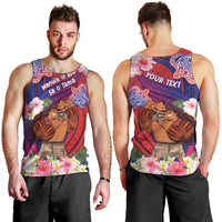 Personalised Samoa Father's Day Men Tank Top Happy Father And Child