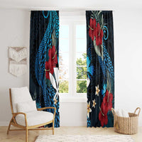 Hawaii Butterfly Window Curtain Kanaka Maoli Mix Hibiscus