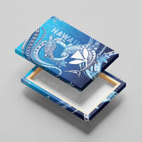 Hawaii Canvas Wall Art Turtle With Hammerhead Shark Oceanic DT04 - Polynesian Pride