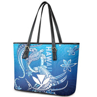 Hawaii Leather Tote Bag Turtle With Hammerhead Shark Oceanic