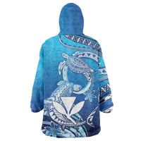 Hawaii Wearable Blanket Hoodie Turtle With Hammerhead Shark Oceanic DT04 - Polynesian Pride
