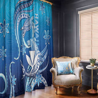 Hawaii Window Curtain Turtle With Hammerhead Shark Oceanic DT04 - Polynesian Pride