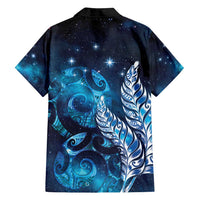 New Zealand Matariki Family Matching Long Sleeve Bodycon Dress and Hawaiian Shirt Maori Koru Mix Silver Fern
