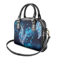 New Zealand Matariki Shoulder Handbag Maori Koru Mix Silver Fern