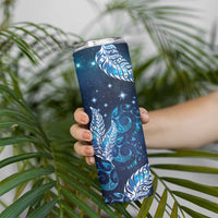 New Zealand Matariki Skinny Tumbler Maori Koru Mix Silver Fern