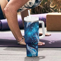 New Zealand Matariki Tumbler With Handle Maori Koru Mix Silver Fern