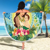 Hawaii Mother's Day Beach Blanket I Love You Mom DT04 - Polynesian Pride
