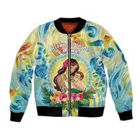 Personalised Hawaii Mother's Day Bomber Jacket I Love You Mom