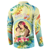 Personalised Hawaii Mother's Day Button Sweatshirt I Love You Mom DT04 - Polynesian Pride