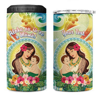 Personalised Hawaii Mother's Day 4 in 1 Can Cooler Tumbler I Love You Mom