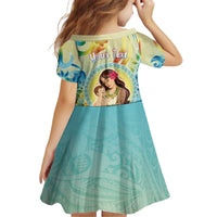 Personalised Hawaii Mother's Day Kid Short Sleeve Dress I Love You Mom DT04 - Polynesian Pride