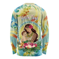 Personalised Hawaii Mother's Day Long Sleeve Shirt I Love You Mom DT04 - Polynesian Pride