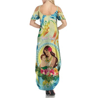 Personalised Hawaii Mother's Day Summer Maxi Dress I Love You Mom DT04 - Polynesian Pride