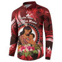 Personalised New Zealand Mother's Day Button Sweatshirt I Love You Mom DT04 - Polynesian Pride