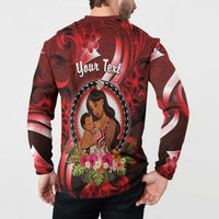 Personalised New Zealand Mother's Day Button Sweatshirt I Love You Mom DT04 - Polynesian Pride