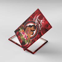 New Zealand Mother's Day Canvas Wall Art I Love You Mom DT04 With Frame Red - Polynesian Pride