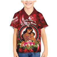 Personalised New Zealand Mother's Day Family Matching Mermaid Dress and Hawaiian Shirt I Love You Mom