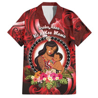 Personalised New Zealand Mother's Day Family Matching Off The Shoulder Long Sleeve Dress and Hawaiian Shirt I Love You Mom