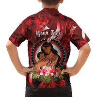 Personalised New Zealand Mother's Day Family Matching Puletasi and Hawaiian Shirt I Love You Mom