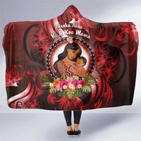 New Zealand Mother's Day Hooded Blanket I Love You Mom DT04 One Size Red - Polynesian Pride