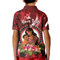Personalised New Zealand Mother's Day Kid Polo Shirt I Love You Mom