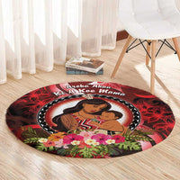 New Zealand Mother's Day Round Carpet I Love You Mom