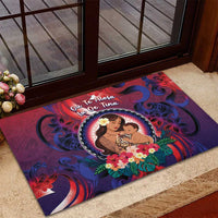 Samoa Mother's Day Rubber Doormat I Love You Mom DT04 - Polynesian Pride