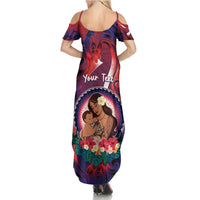 Personalised Samoa Mother's Day Summer Maxi Dress I Love You Mom DT04 - Polynesian Pride