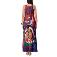 Personalised Samoa Mother's Day Tank Maxi Dress I Love You Mom DT04 - Polynesian Pride