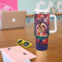 Personalised Samoa Mother's Day Tumbler With Handle I Love You Mom DT04 - Polynesian Pride