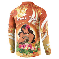 Personalised Tonga Mother's Day Button Sweatshirt I Love You Mom DT04 - Polynesian Pride