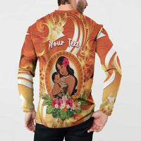 Personalised Tonga Mother's Day Button Sweatshirt I Love You Mom DT04 - Polynesian Pride