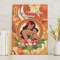 Tonga Mother's Day Canvas Wall Art I Love You Mom DT04 Without Frame Orange - Polynesian Pride