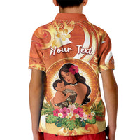Personalised Tonga Mother's Day Kid Polo Shirt I Love You Mom DT04 - Polynesian Pride