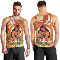 Personalised Tonga Mother's Day Men Tank Top I Love You Mom DT04 - Polynesian Pride