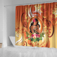 Tonga Mother's Day Shower Curtain I Love You Mom