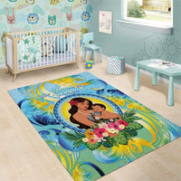 Fiji Mother's Day Area Rug I Love You Mom
