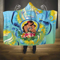 Fiji Mother's Day Hooded Blanket I Love You Mom