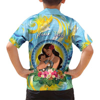 Personalised Fiji Mother's Day Kid Hawaiian Shirt I Love You Mom