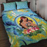 Fiji Mother's Day Quilt Bed Set I Love You Mom