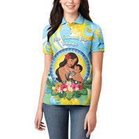 Personalised Fiji Mother's Day Women Polo Shirt I Love You Mom