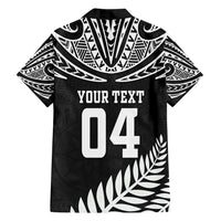 Custom New Zealand Rugby Family Matching Summer Maxi Dress and Hawaiian Shirt Silver Fern Maori Pattern