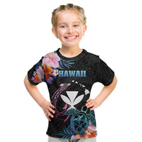 Personalised Hawaii Kid T Shirt Kanaka Maoli With Fish Hook